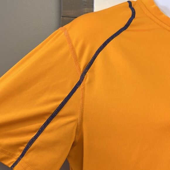 Nike Pro Dri-FIT Men's Bright Orange Short Sleeve Gym Training FITTED Shirt- Med - Picture 4 of 9